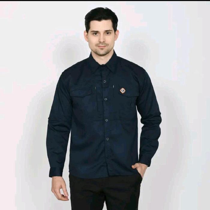 NFT_WEAR19-Baju kemeja tactical pria m-tac kain ripstok fit tangan panjang casual distro dan basic t