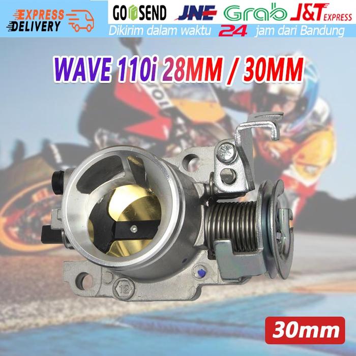 Trotle Bodi Tuas Gas Motor Racing Throttle Body 28 30mm Untuk Wave110I Wave125I