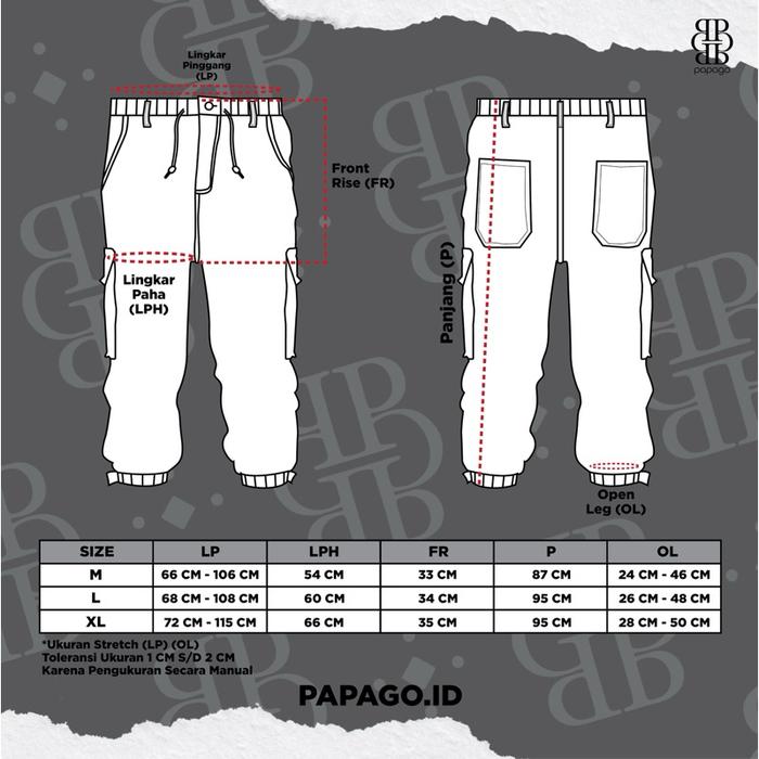 PAPAGO - CELANA JEANS PRIA BAGGY JOGGER - SANDWASH BLACK TWO TONE