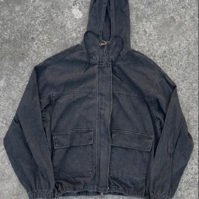 Hoodie Denim Jacket Zipper