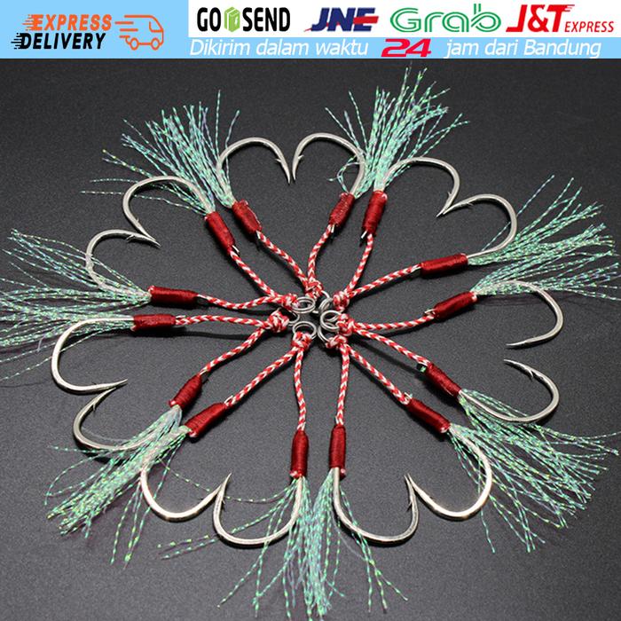 Double / Single Fishing Hook Assist Hooks / Jig Lure Double Hook Slow Fast Double Pair / Jigging Fis
