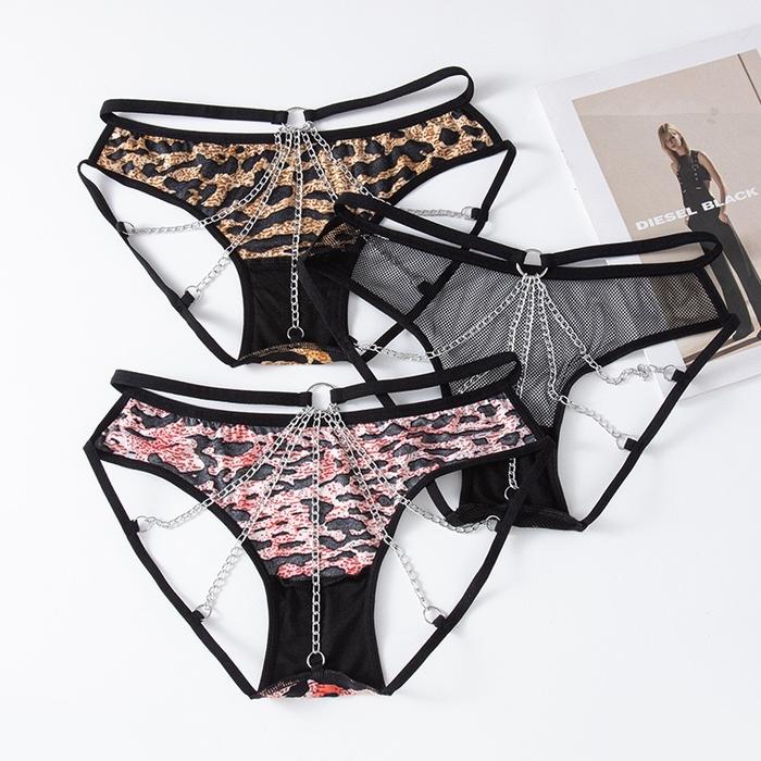 Celana Dalam Wanita Sexy hot desain Rantai transparan jaring cd jumbo C115