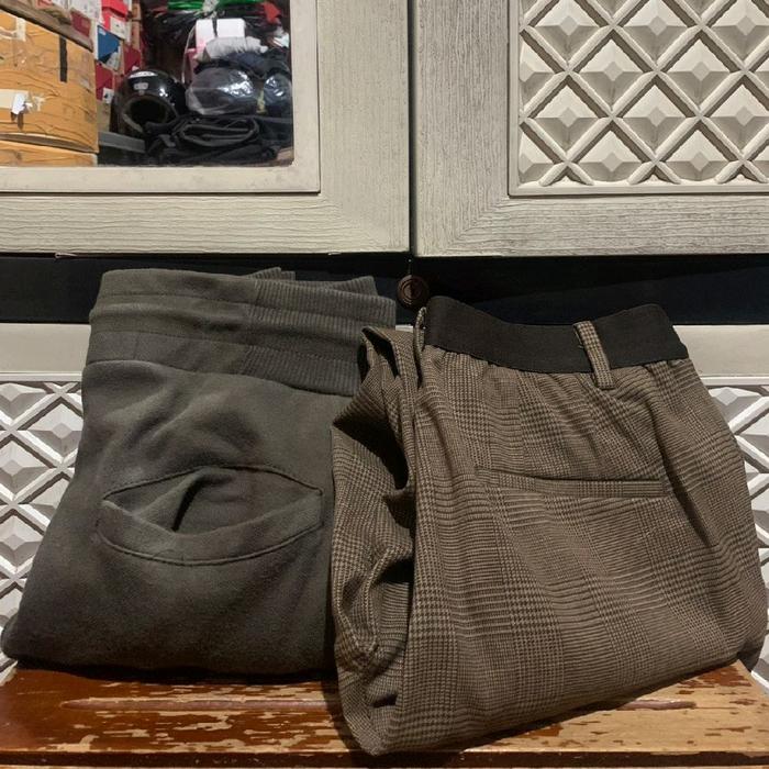 ORIGINAL TROUSERS COMFORT TARTAN ZARA SLIM JOGGER PANTS BIKER UNIQLO TWILL COTTON SKINNY ANKLE STRET