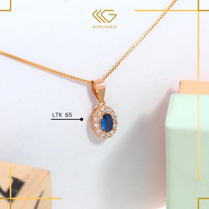 Liontin Kalung Lady Diana Royal Blue Kadar 300 dan 375 LK 65