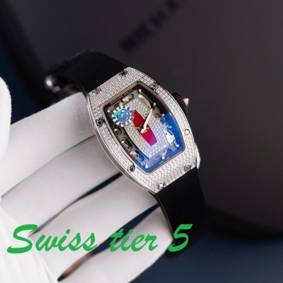 JAM TANGAN WANITA SWISS TIER 5Richard Mille RM07-01 Watches Women’s Automatic Movement Rubber Strap 