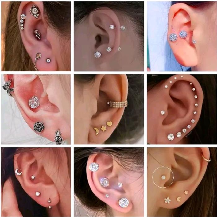 anting tusuk titanium 2025 terbaru anti luntur anti karat anti pudar mengkilap seperti emas99%