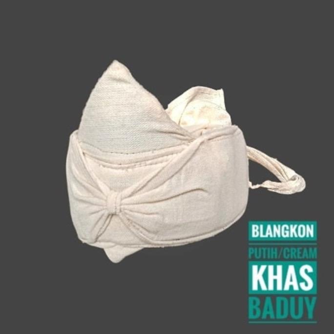 Belangkon topi baduy modern dari kain tenun baduy