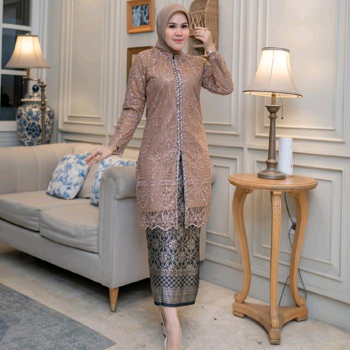 Setelan Kebaya Tunik Novi (FREE HIJAB) Kebaya Kondangan Kebaya Terbaru Kebaya Wisuda Kebaya Wanita
