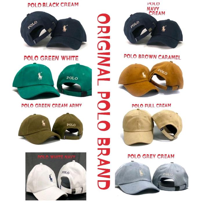 ORIGINAL!!! TOPI POLO & STONE ISLAND BASEBALL BORDIR DISTRO ORI KOREAN STILE PRIA & WANITA