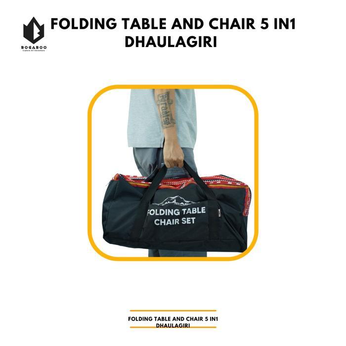 Eiger - BISA COD Meja Lipat Kursi Lipat Folding Table And Chair 5 in 1 Dhaulagiri - Kursi Lipat Outd
