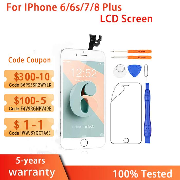 AAA+++ Quality LCD Screen For iPhone 6 7 8 6S Plus LCD Touch