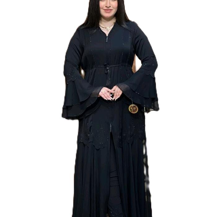 abaya original Mesir (abaya pesta manik hitam)