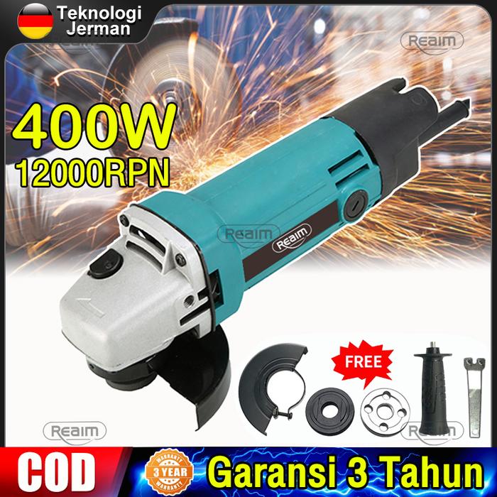 Reaim Mesin Gerinda Tangan 4 inch Kualitas Tinggi Gerinda Listrik Angle Grinder Grenda Grinder