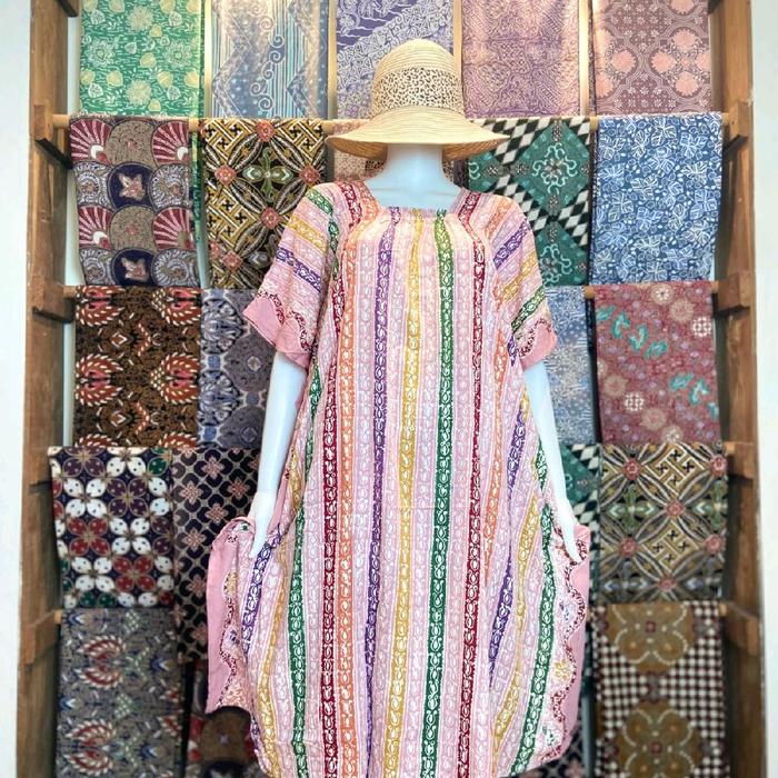 GAWUNG Daster Lowo Batik Colet Dada Karet Ld 140 Rayon Premium Jumbo Non Busui Homedress Adem Tebal