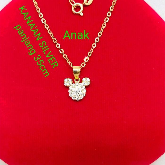 Kalung Set Anak Perhiasan #Perak# Pasti Ori