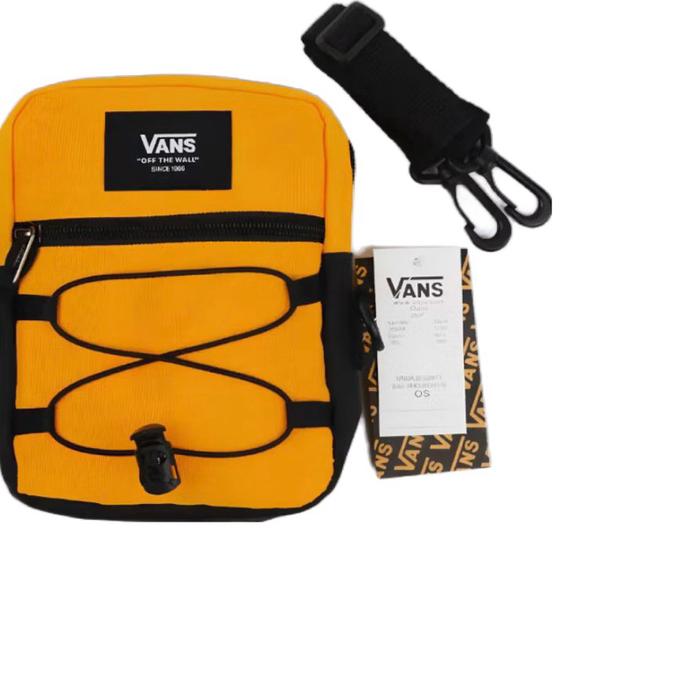 Vans Tas Selempang Kuning dengan Tali Hitam dan Logo 'Off The Wall'