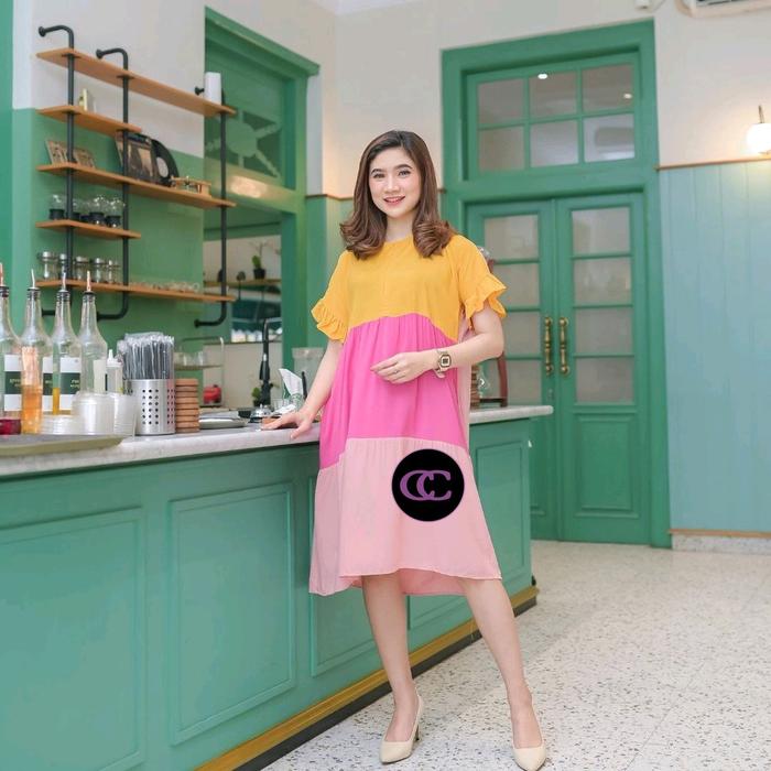 CICI Mini Dress Ice Cream Daster remaja dress lolipop busui resleting terbaru jumbo kekinian 2024