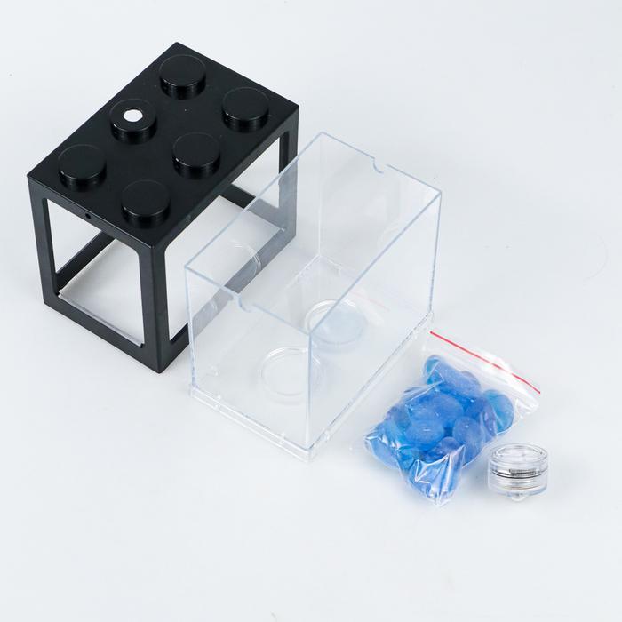 Aquarium ikan cupang hias free batu + lampu led