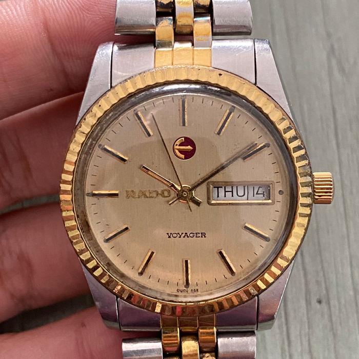 Rado Voyager Automatic Gold Dial Two Tone Day Date All Original