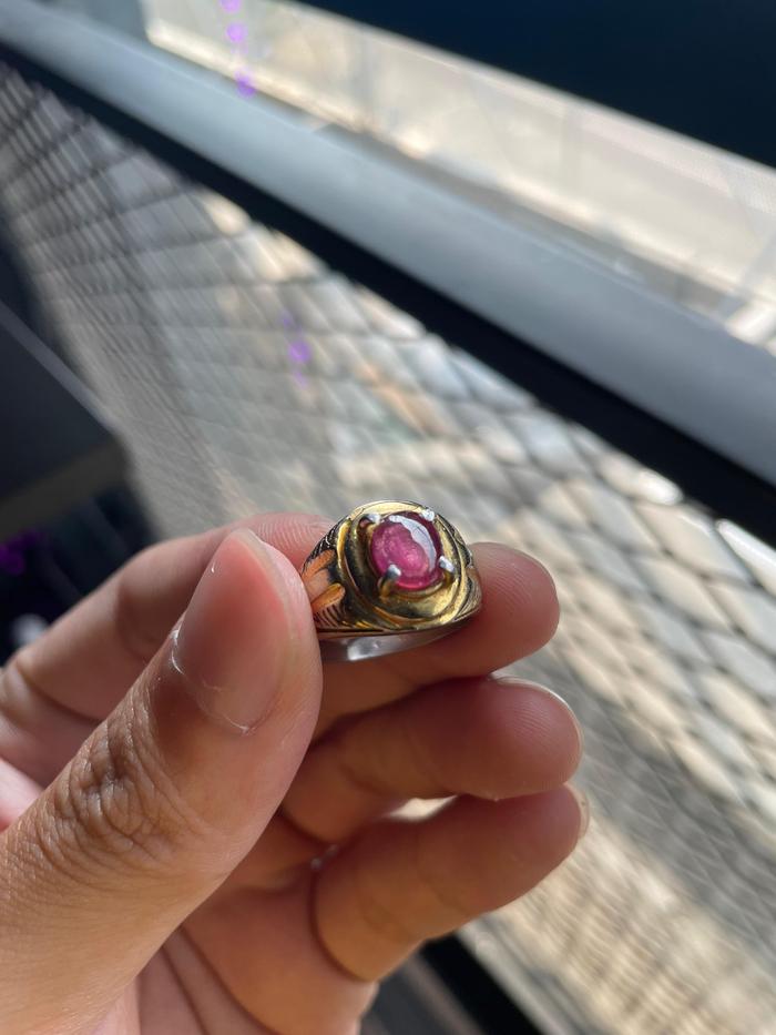 Cicin batu ruby birma/cicin batu akik/cincin  perak