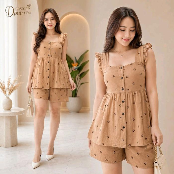 Vania Set/Setelan Bali Vania/Setelan rayon wanita Vania
