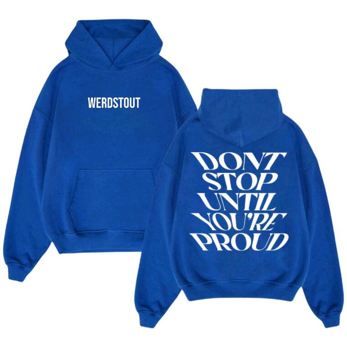 Hoodie Boxy Dont Stop 4 Colour Starboy Distro Unisex Biru M-XXL oversized tie dye biru pas who navy