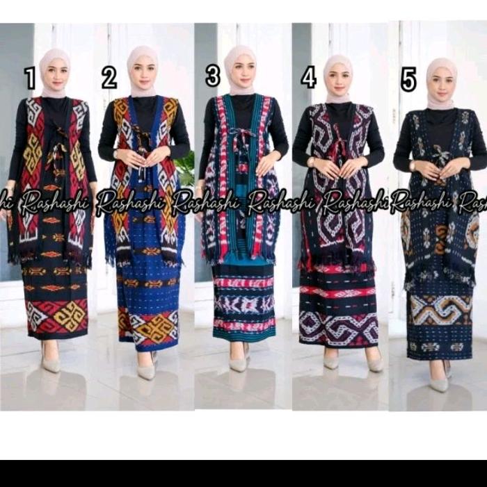 AUDYA ROMPI SETELAN BLOUSE DAN ROK PANJANG TERBARU BAJU KANTORAN WANITA , OUTER TUNIK ATASAN Bawahan