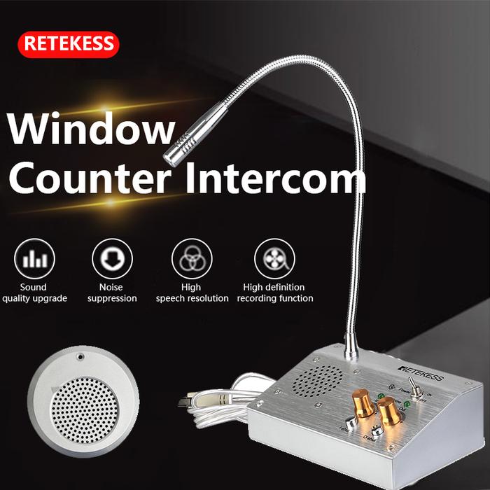 RETEKESS TW103 Sistem Interkom Jendela Dua Arah Interkom Bank Counter
