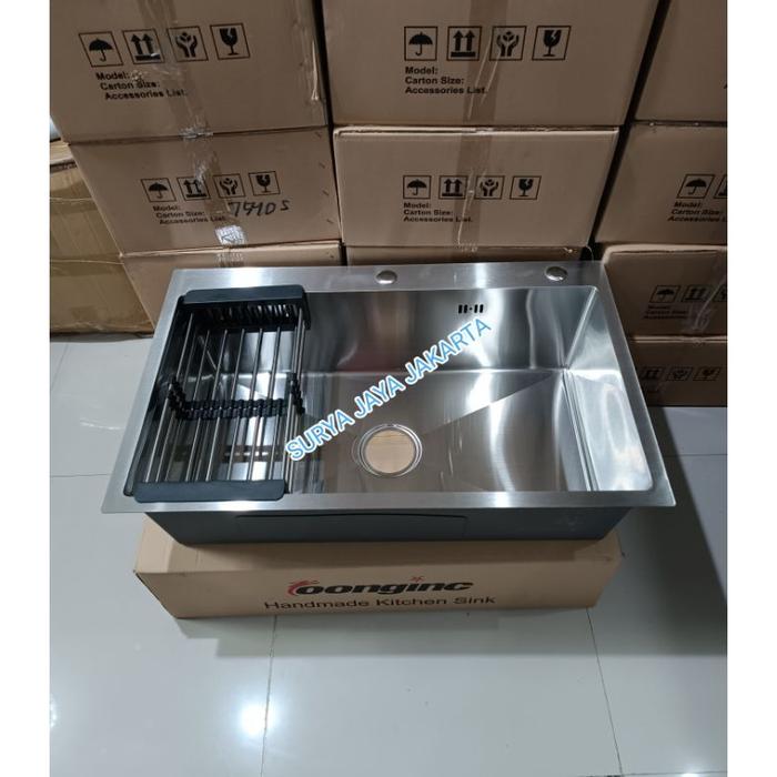 Kitchen sink Stainless 8050 / Kitchen sink 80 x 50 cm / Kitchen sink stainless minimalis 80 cm