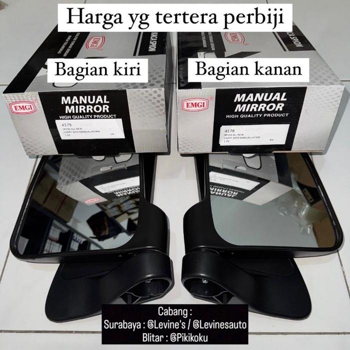 kaca spion new carry emgi manual hitam (harga perbiji) / kaca spion mega carry / kaca spion all new 