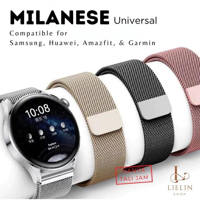 Strap Milan Loop Milanese Magnet Loop Strap For 22Mm / 20Mm Strap Huawei Watch Gt4 Gt3 Gt2 Pro Se 22