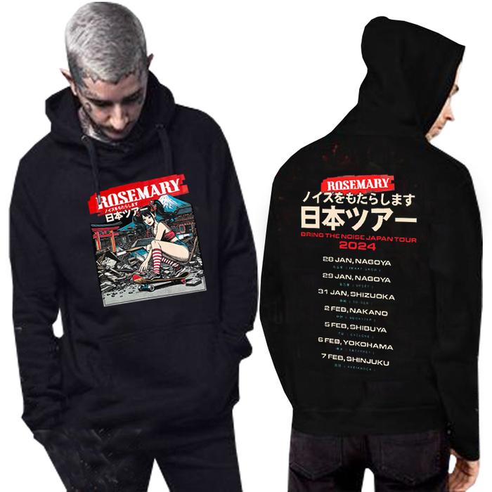 Sweater Hoodie Rosemary Tour Japan Hoodie Jumper Bahan Cotton Fleece | New Pullover Hoodie
