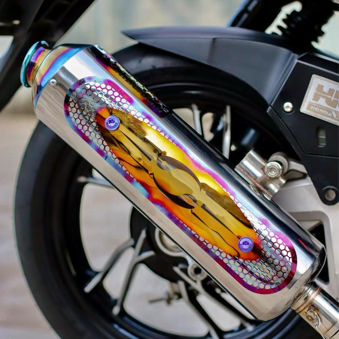 Knalpot Standar Racing Fullsystem Sarangan BOR Tipe X-Doom Cluster Yin Yang Original Pavta NMAX AERO