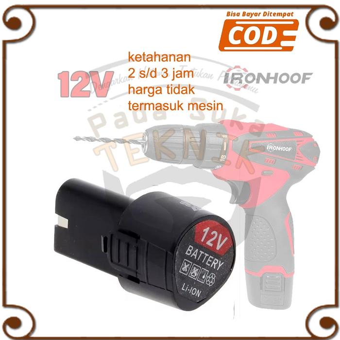 Batre Cadangan Li-on Lithium Batre Bor cordless 12V gtools eropa GT01 12 volt