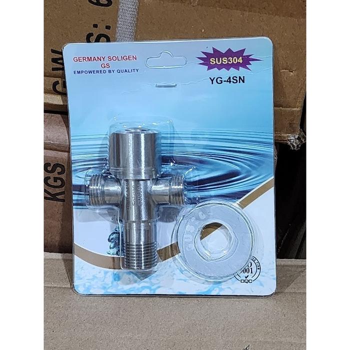 SOLIGEN YG4 Stop Kran Kran T Shower Kloset Bidet Wastafel SUS 304