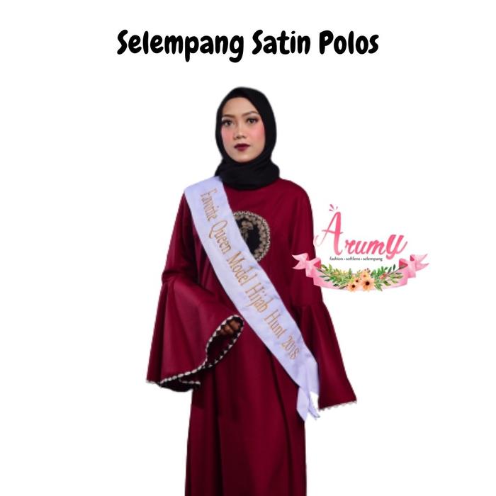 Selempang Wisuda by ArumY Satin Bordir Polos