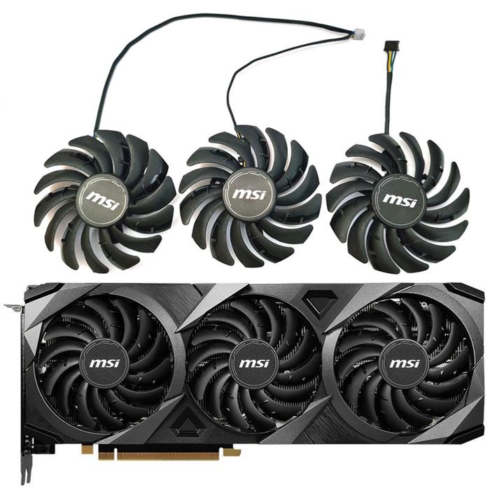 NEW 85MM 4PIN 12V 0.40A PLD09210S12HH RTX 3080 GPU Fan，For MSI RTX 3070 3080 3090 VENTUS 3X GAMING G