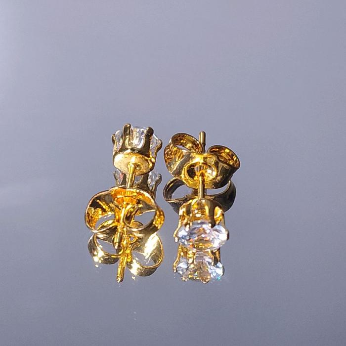 anting tindik mutiara gold