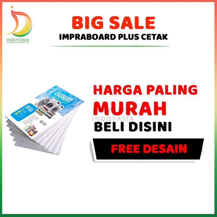 Impraboard Plus Cetak Stiker Papan Impraboard Glossy dan Doff (Papan Standing Banner Tripod)