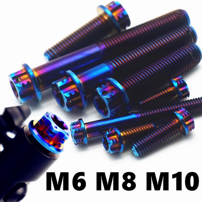 1piece Titanium Bolt M6 M8 M10 x1.25 /1.5 20 25 30 35 40 45 50 55 60