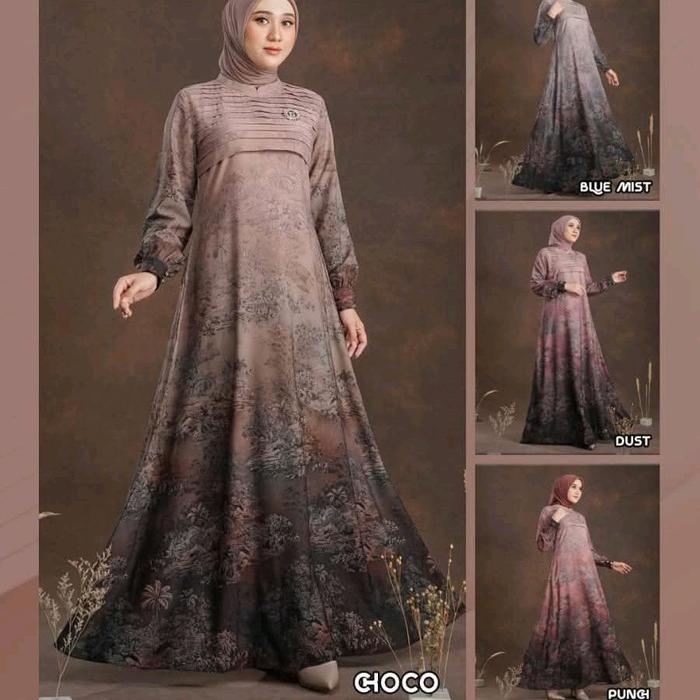 FARINNA DRESS NADHEERA MOTIF TERBARU MOTIF BUNGA