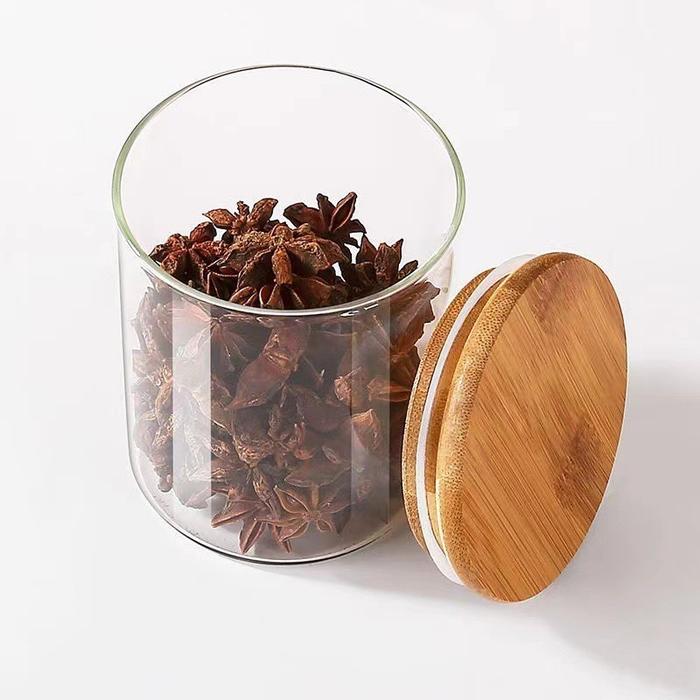 Toples Kaca Bening Toples Kue Kering Estetik Wadah Kaca Foodgrade Toples Bumbu Dapur Food Container