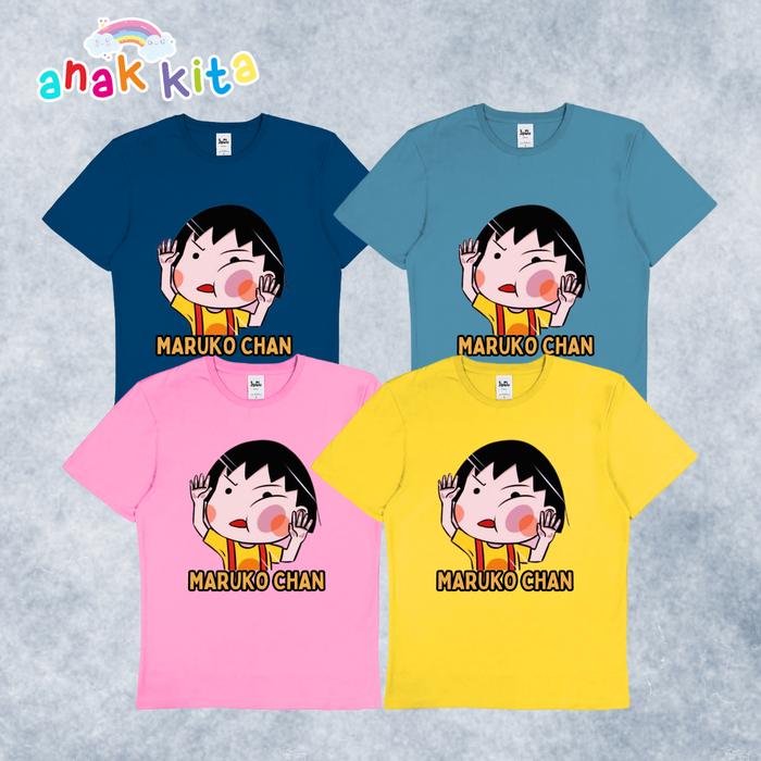 Kaos Anak Maruko Chan V2 Kaos Anak Perempuan | T-Shirt Anak Kita Usia 1-10 TAhun Katun 30s | Fashion
