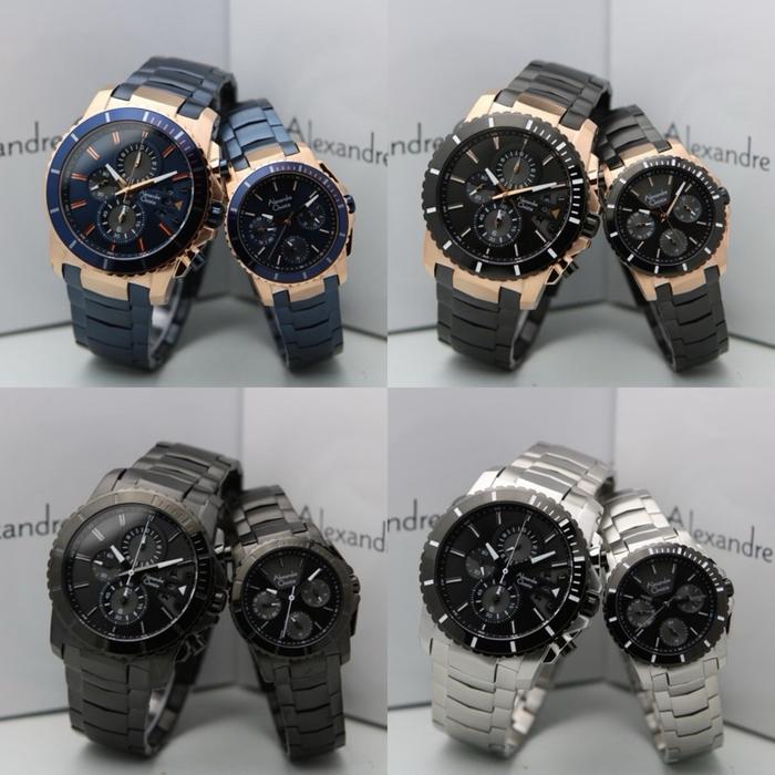 Jam Tangan Couple Alexandre Christie 6455 AC6455 Watches Stainless