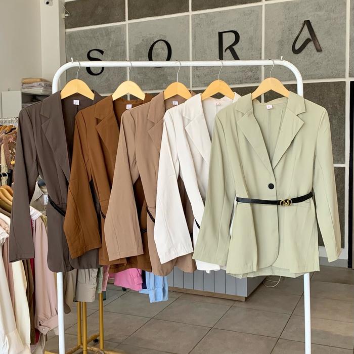 Cardigan wanita  Panjang Tebal Casual (FML Blazer)