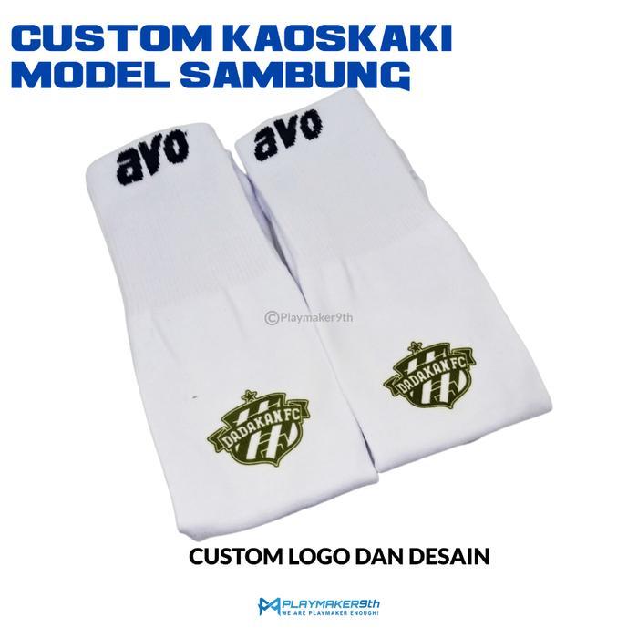 Avo Custom Logo Kaos Kaki Sepak Bola Bola Futsal Custom Logo Club Sambungan