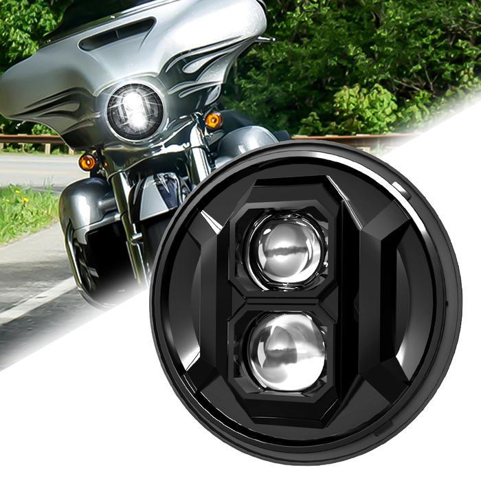 Universal 7 inch Motorcycle LED Headlight with For Harley Road King Sportster 883 1300 Himalayan 400