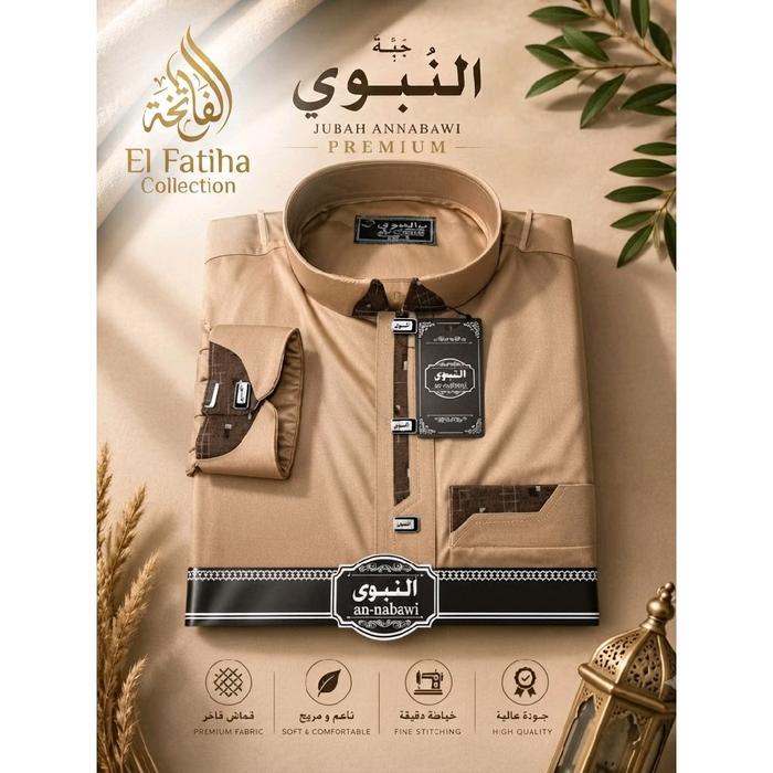 JUBAH PRIA MUSLIM POLIESTER AN NABAWI TEMBORO