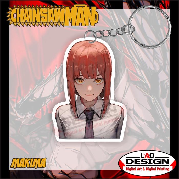 Gantungan Kunci MAKIMA Chainsaw Man - Ganci Chainsaw Man - Anime Chainsaw Man - Gantungan Kunci Akri