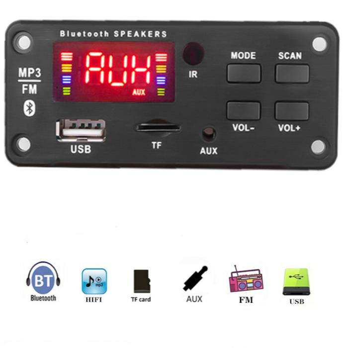 DC5V/12V Amplifier MP3 Decoder Board Wireless Bluetooth-compatible